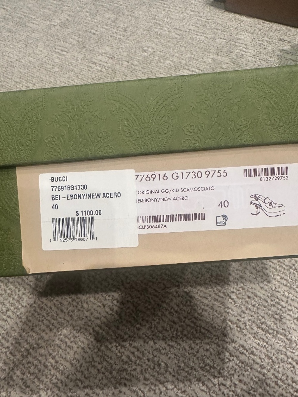 Gucci original GG sling back loafer size 40